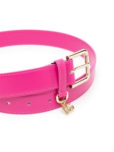 Dolce & Gabbana logo-charm leather belt - Roze