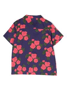 Mini Rodini Roses shirt van biologisch katoen - Blauw