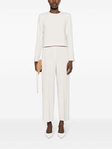 Theory mid-rise crepe tailored trousers - Beige