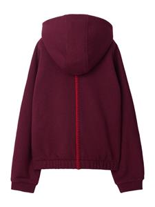 Burberry Kids EKD-logo zip-up cotton hoodie - Rood