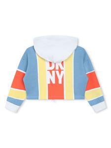 Dkny Kids Gestreepte hoodie - Blauw