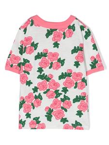 Mini Rodini T-shirt met bloemenprint - Roze
