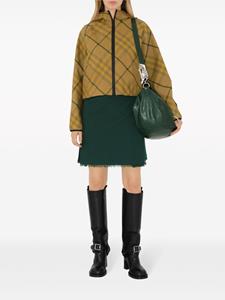 Burberry frayed-edge wool pleated skirt - Groen