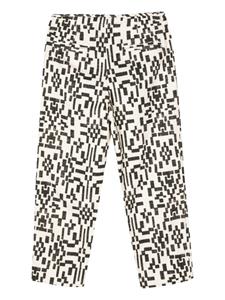 MARANT Piago patterned loose-cut trousers - Beige