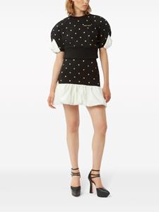 Nina Ricci polka-dot print cotton skirt - Zwart