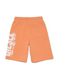 Diesel Kids Trainingsshorts met logoprint - Oranje