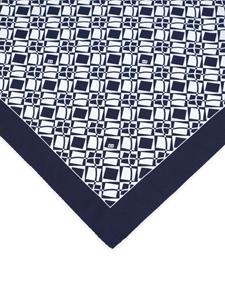 Dolce & Gabbana geometric-pattern print silk pocket square - Blauw