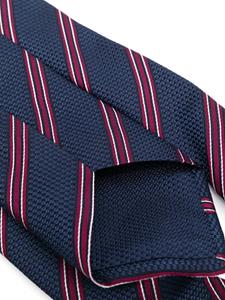 ETRO stripe-pattern silk tie - Blauw