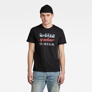 G-Star RAW Triple Logo Graphic T-Shirt - Zwart - Heren