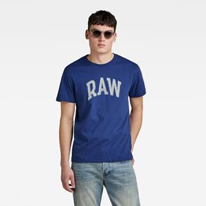 G-Star RAW Puff RAW Graphic T-Shirt - Midden blauw - Heren