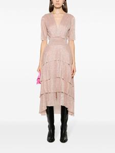 Maje Midi-jurk met ruches - Roze