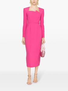 Roland Mouret Midi-jurk met lange mouwen - Roze