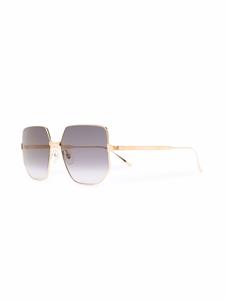 Cartier Eyewear Zonnebril met geometrisch montuur - Goud