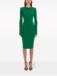 Victoria Beckham Midi-jurk van scheerwol - Groen