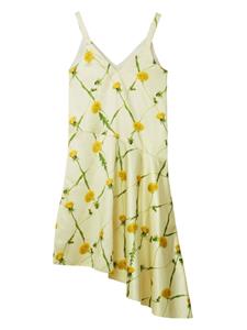 Burberry Zijden mini-jurk met print - Groen