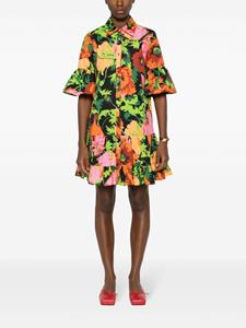 La DoubleJ Choux floral-print cotton shirtdress - Oranje