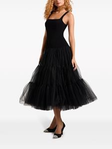 Cinq A Sept Carolina gelaagde tulen jurk - Zwart