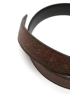 ETRO paisley-print leather belt - Bruin