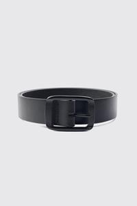 Boohoo Faux Leather Matte Belt, Black