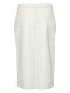 P.A.R.O.S.H. panelled leather midi skirt - Wit