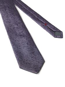 Brunello Cucinelli paisley-print silk tie - Paars