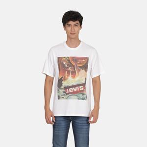 Levi's Los T-shirt met ronde hals, print vooraan