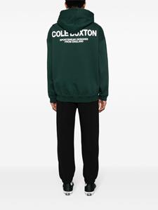 COLE BUXTON logo-print cotton hoodie - Groen