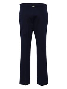 logo-buckle tailored trousers - Blauw