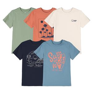 LA REDOUTE COLLECTIONS Set van 5 T-shirts met korte mouwen