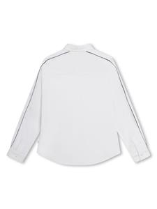 BOSS Kidswear Shirt met gestreepte afwerking - Wit