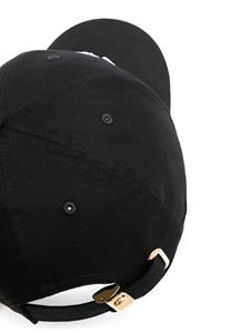 Versace logo-embroidered cotton cap - Zwart