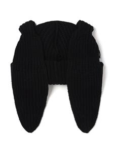 Charles Jeffrey Loverboy logo-patch chunky-knit beanie - Zwart