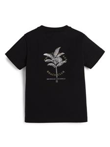 Brunello Cucinelli Kids graphic-print cotton T-shirt - Zwart
