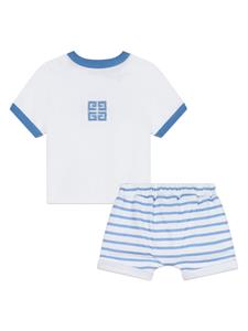 Givenchy Kids T-shirt en shorts met logoprint - Wit