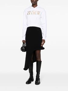 Versace logo-embellishment cropped hoodie - Wit