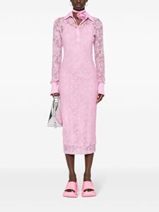 Blugirl floral-lace midi dress - Roze