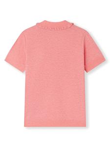 Bonpoint Poloshirt met ruchekraag - Roze
