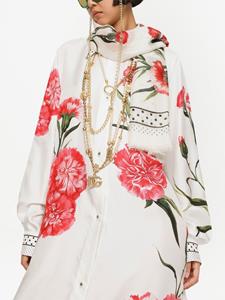 Dolce & Gabbana Sjaal met bloemenprint - Wit