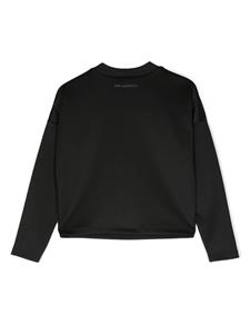 Karl Lagerfeld Kids Sweater met logoprint - Zwart