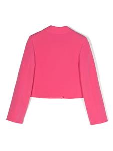 MSGM Kids Cropped blazer met geborduurd logo - Roze