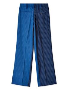 Marni striped straight trousers - Blauw