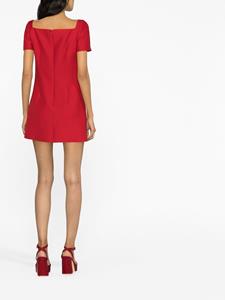 Valentino Mini-jurk met vierkante hals - Rood