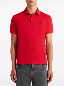 ETRO Pegaso-embroidered cotton polo shirt - Rood