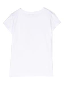 Monnalisa graphic-print cotton T-shirt - Wit