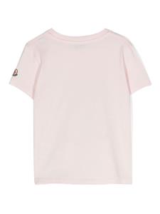 Moncler Enfant graphic-print cotton T-shirt - Roze