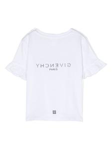 Givenchy Kids T-shirt met ruches - Wit