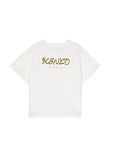 Kenzo Kids logo-print cotton T-shirt - Wit