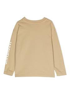 JACQUEMUS L'ENFANT logo-print long-sleeve T-shirt - Beige