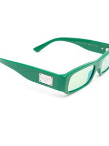 Dolce & Gabbana Eyewear rectangle-frame mirrored sunglasses - Groen