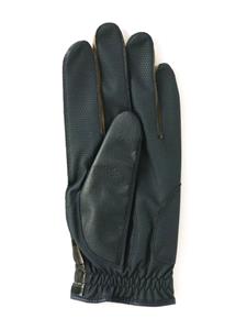 PEARLY GATES logo-appliqué plaid gloves - Zwart